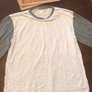 White and gray zine long sleeve t.